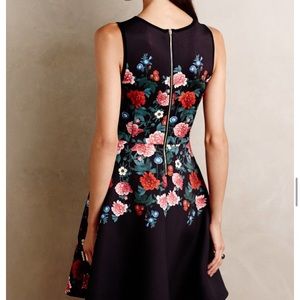 Floral knee length dress.